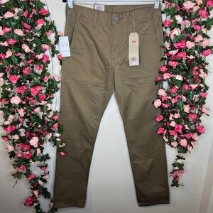 🌹Levi’s Khaki 514 Slim Trouser Pants Mens Casual Chino Pants NWT Casual 0110